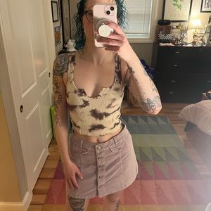 Bleach Washed ribbed BDG tank